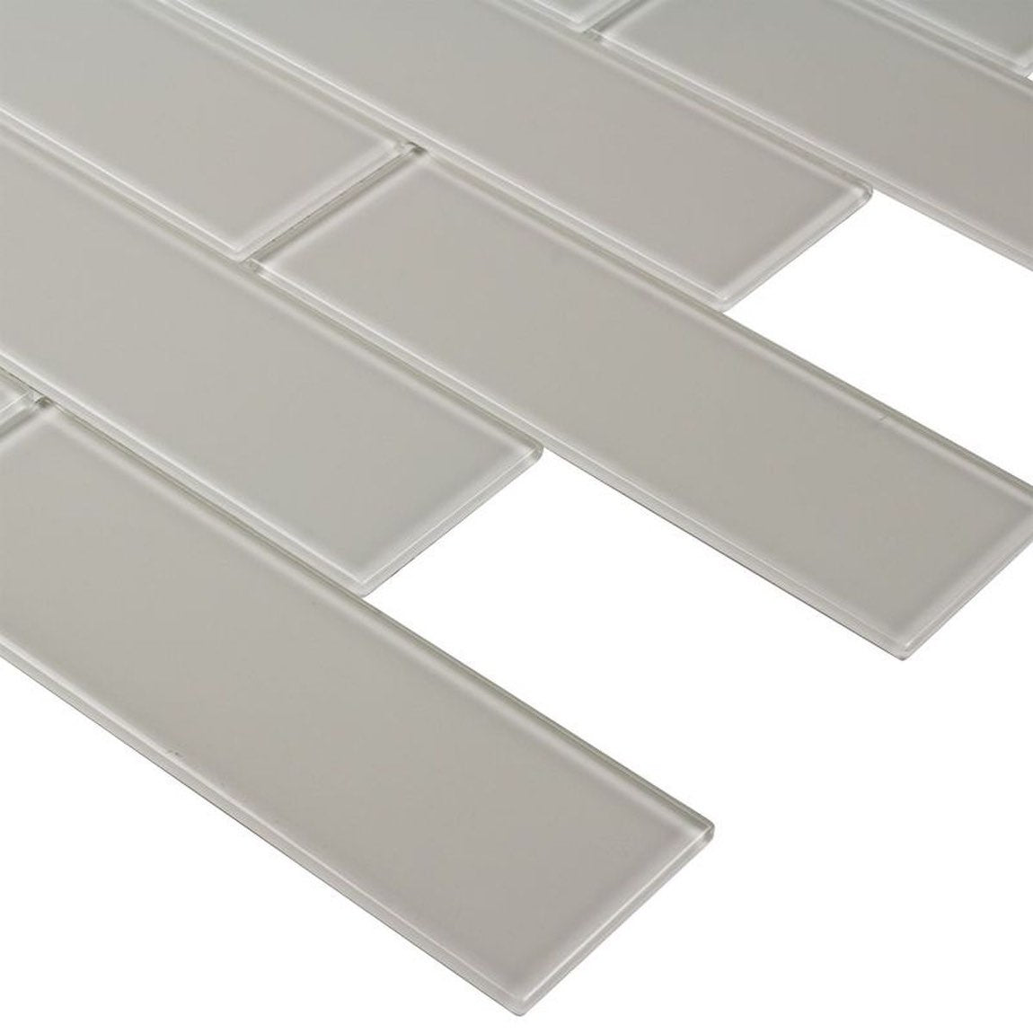 Glass Subway Tile Metropole Khaki 2x6