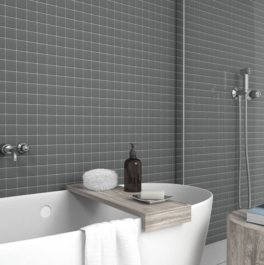 Urbana 2x2 Grey Matte Porcelain Mosaic Tile
