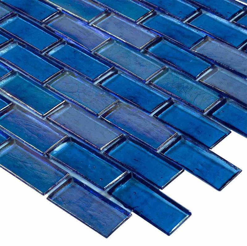 Glass Pool Mosaic Tile Tequesta 1x2