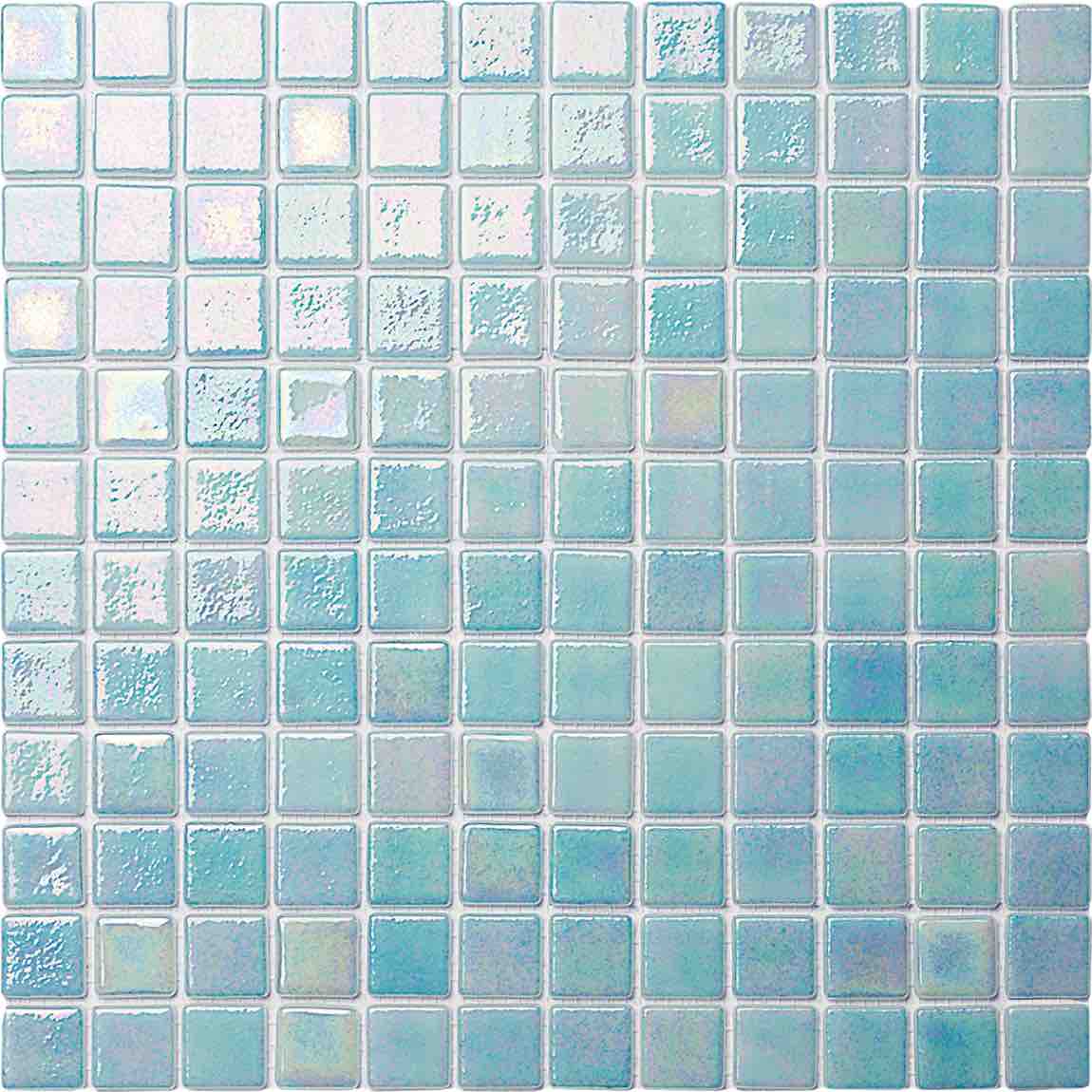 Iridescent Recycled Glass Tile Celestial Blue