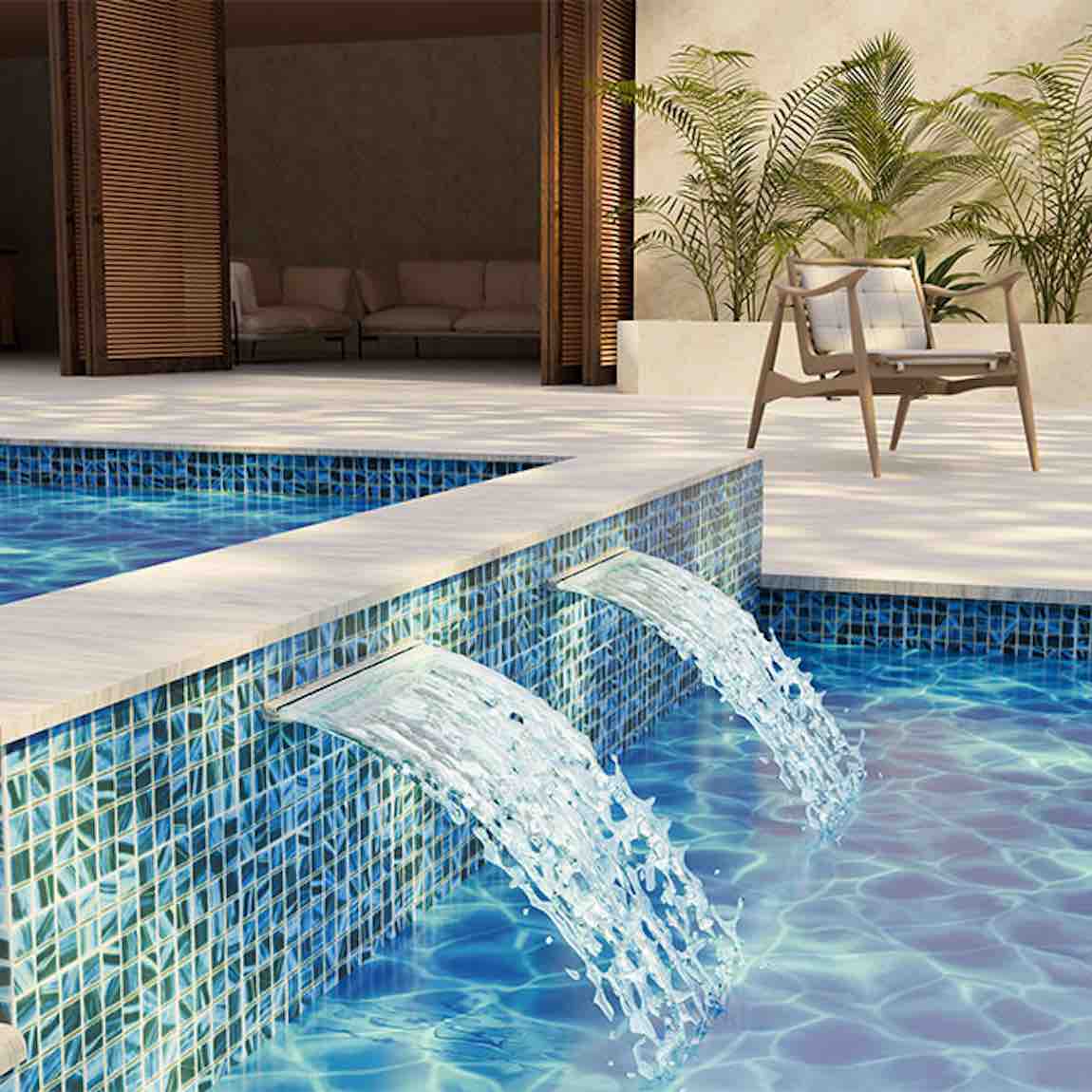 Preserve Recycled Glass Mosaic Tile Madang 1x1