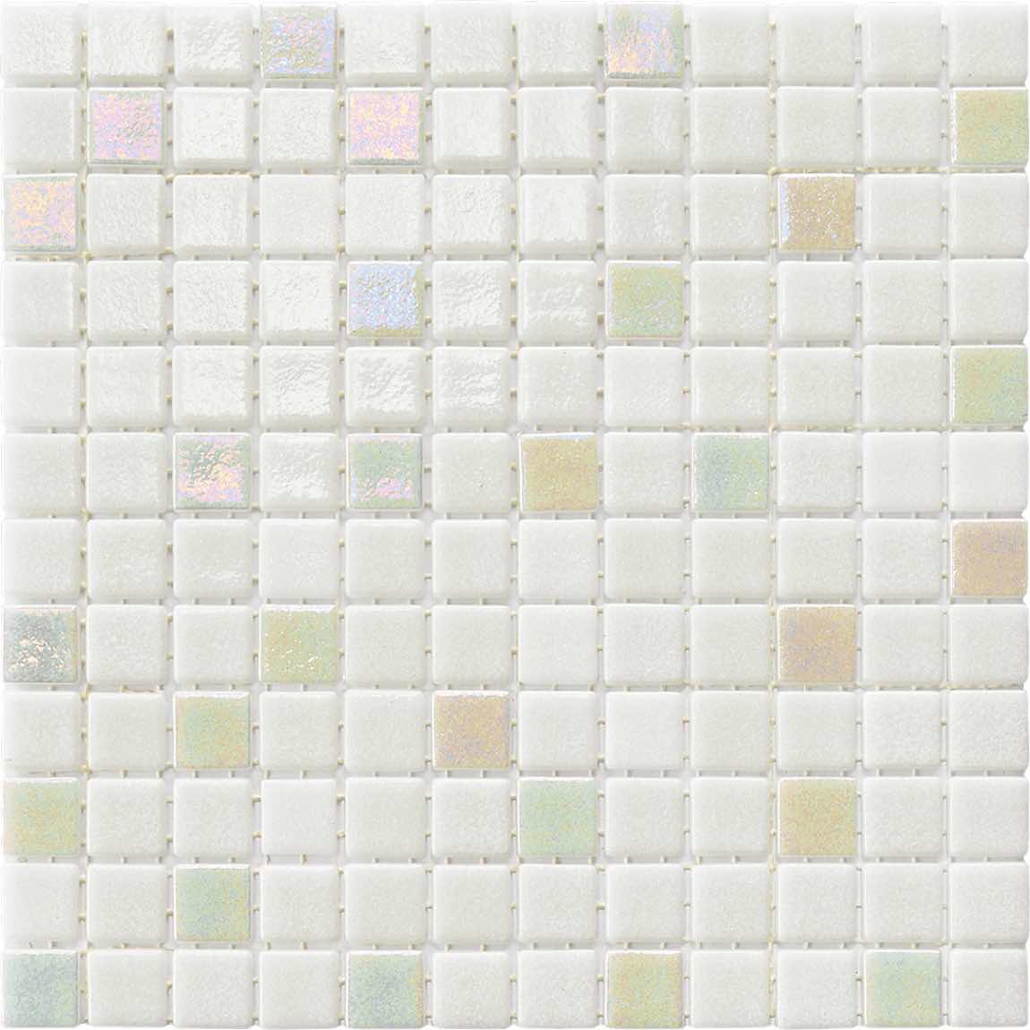 Iridescent Recycled Glass Tile Arctic Blend