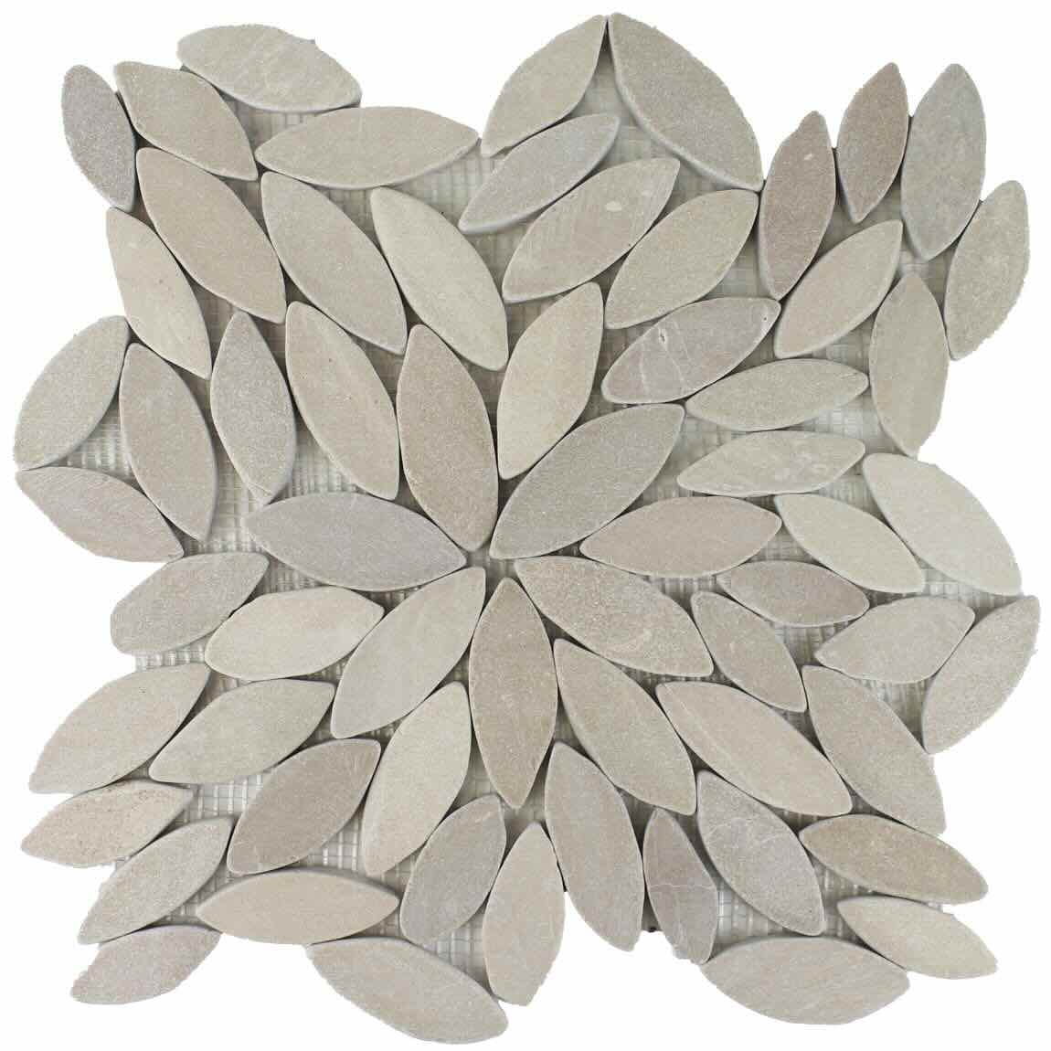 Sliced Flower Tumbled Mosaic Tile Tawny