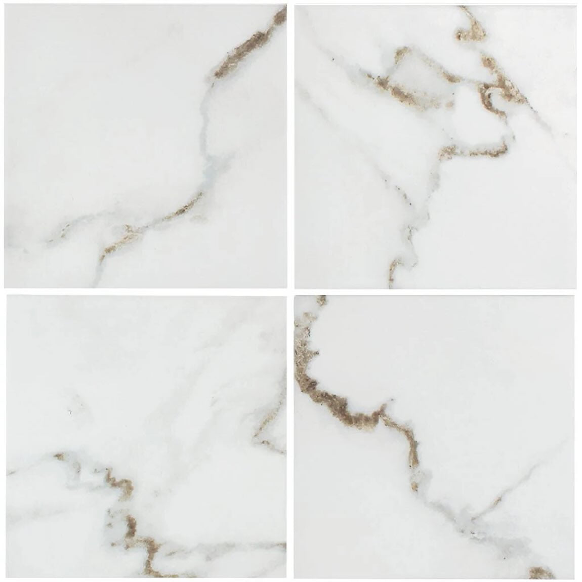 Calacatta Porcelain Tile 6x6 Matte