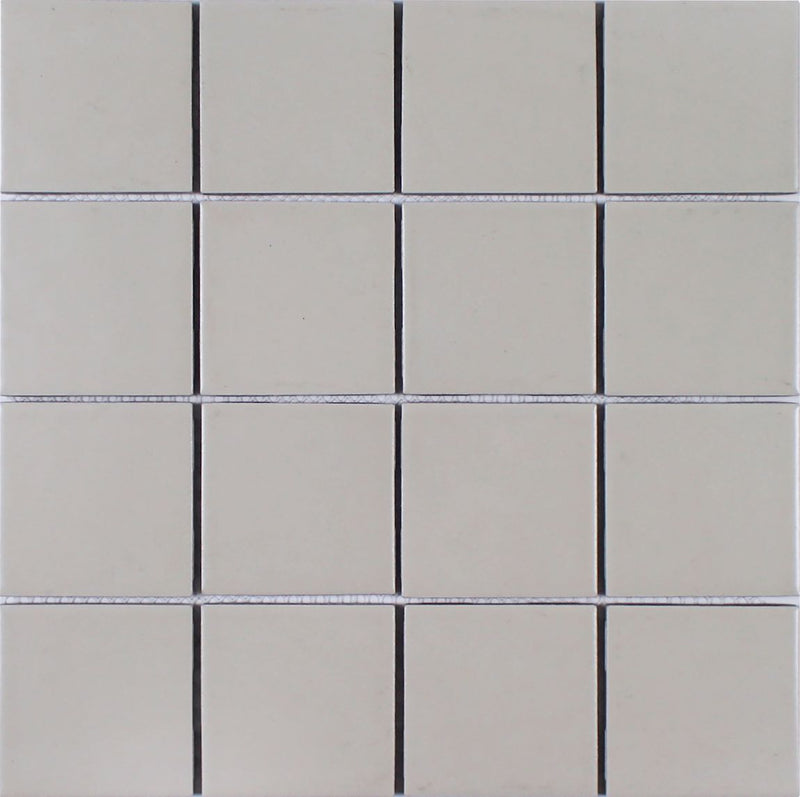 Essentials Porcelain Subway Tile Light Grey 3''x3'' in a textured/matte finish for kitchen backsplashes, bathrooms, showers, fireplace, foyers, floors, and accent/featured walls.
