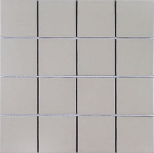 Essentials Porcelain Subway Tile Warm Grey 3''x3'' in a matte finish for kitchen backsplashes, bathrooms, showers, fireplace, foyers, floors, and accent/featured walls.