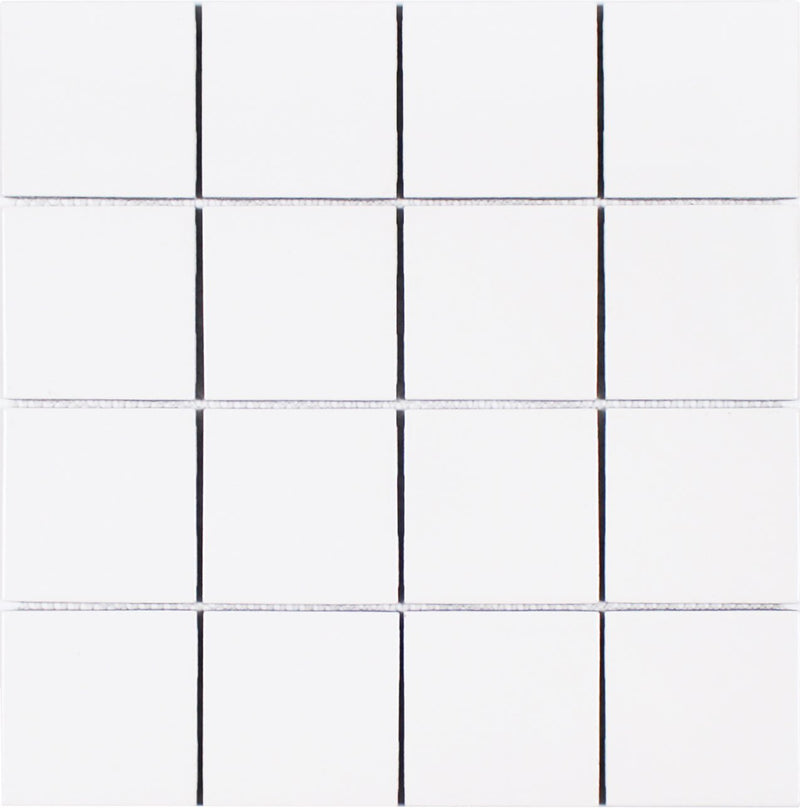 Essentials Porcelain Subway Tile White 3''x3'' in a matte finish for kitchen backsplashes, bathrooms, showers, fireplace, foyers, floors, and accent/featured walls.
