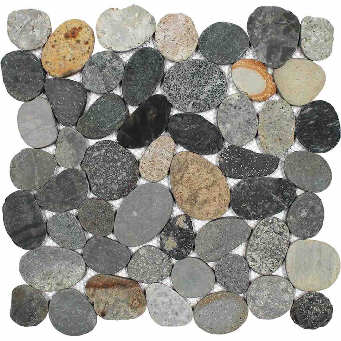 Sliced Indonesia Pebble Mosaic Tile