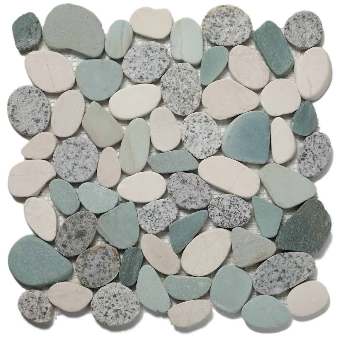 Granite Green Stone Sliced Mosaic Tile