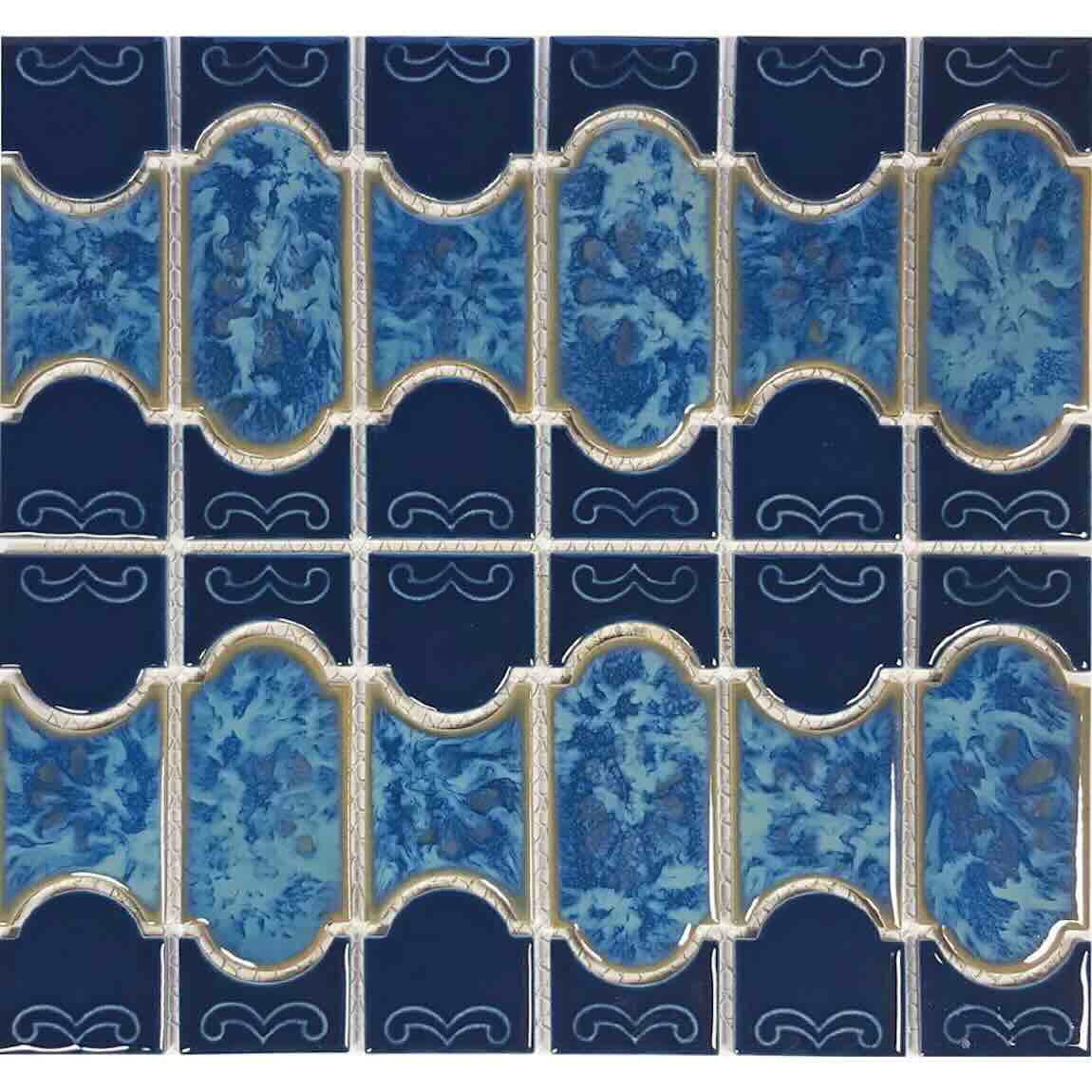 Earth Blue Blend Pool Mosaic Tile
