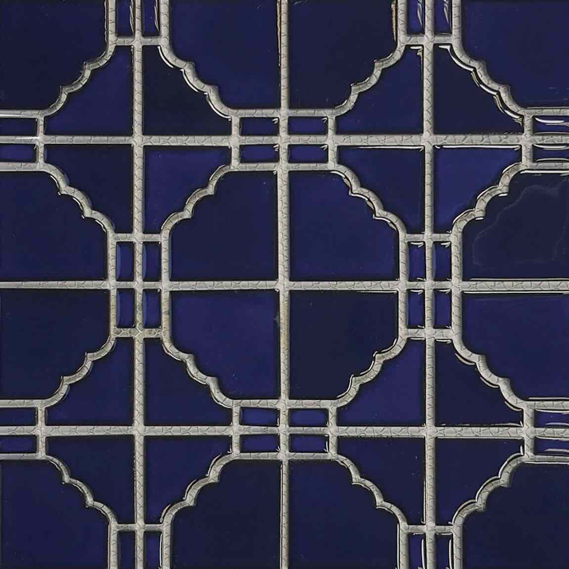 Roman Cobalt Pool Porcelain Mosaic Tile