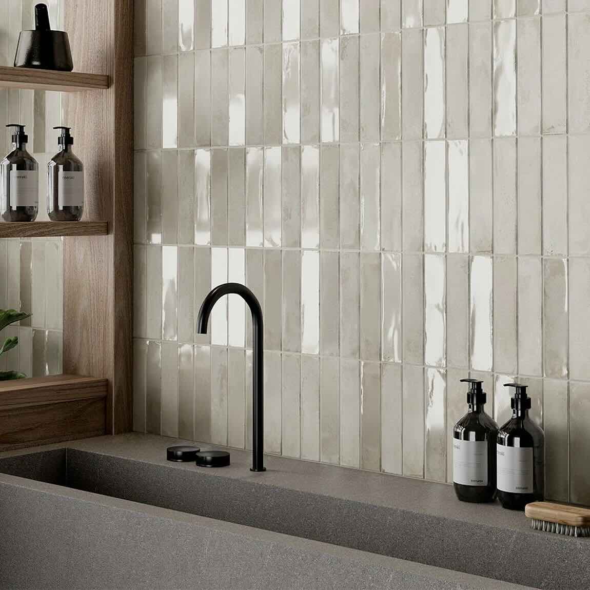 Charleston Ivory 2x8 Glossy Porcelain Tile