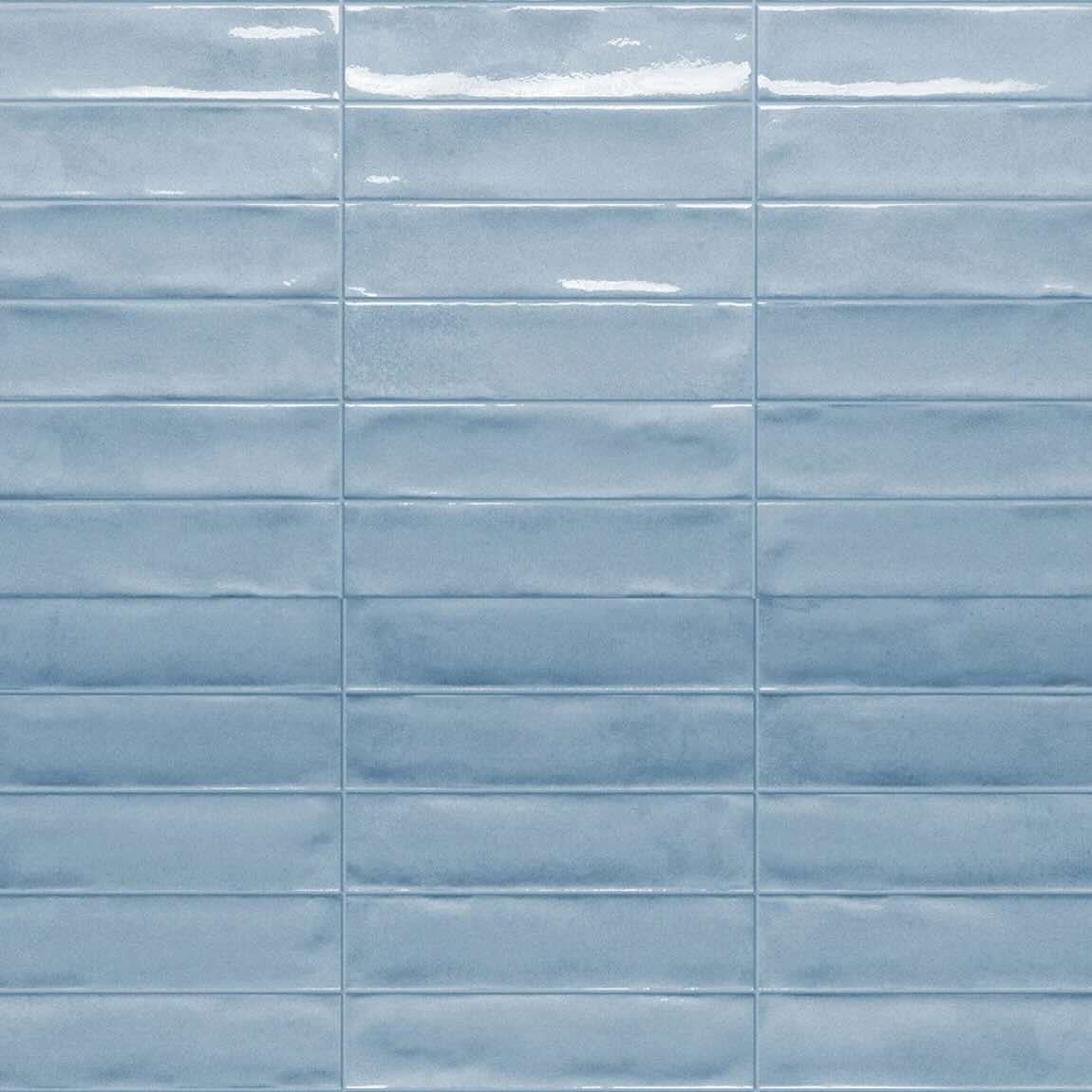 Charleston Light Blue 2x8 Glossy Porcelain Tile