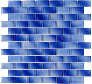 Mist Glass Pool Mosaic Tile Cobalt 1x2 for swimming pools, spas, bathrooms, and showers