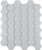 Essentials Porcelain Hex Tile Light Grey 2'' Textured for floors and walls