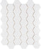 Essentials Porcelain Hex Tile White 2'' Textured for floors and walls