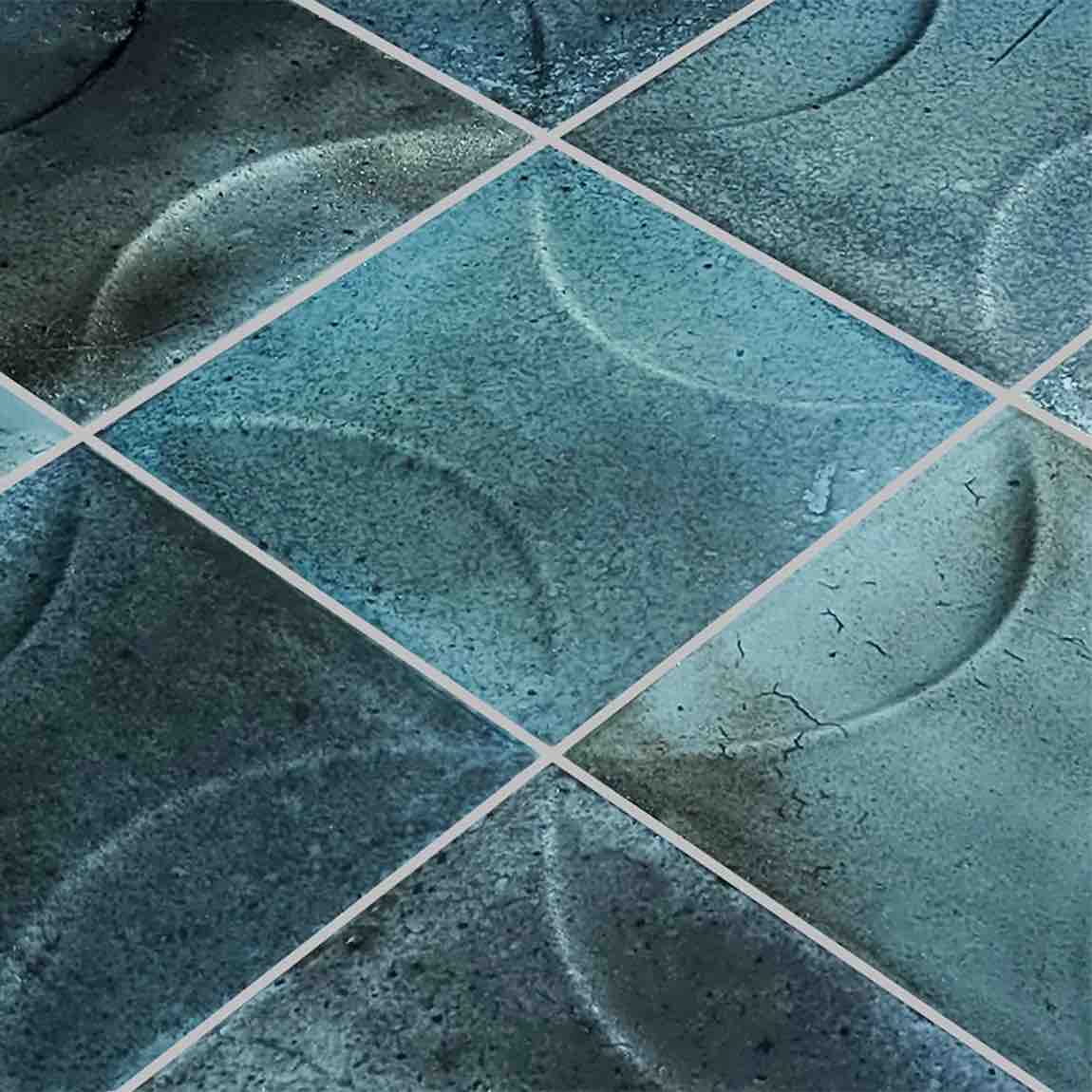 Patina Blu 4x4 Porcelain Deco Tile