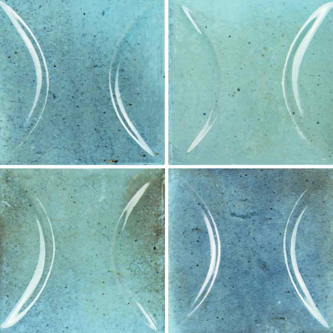 Patina Bluish-Green 4x4 Porcelain Deco Tile