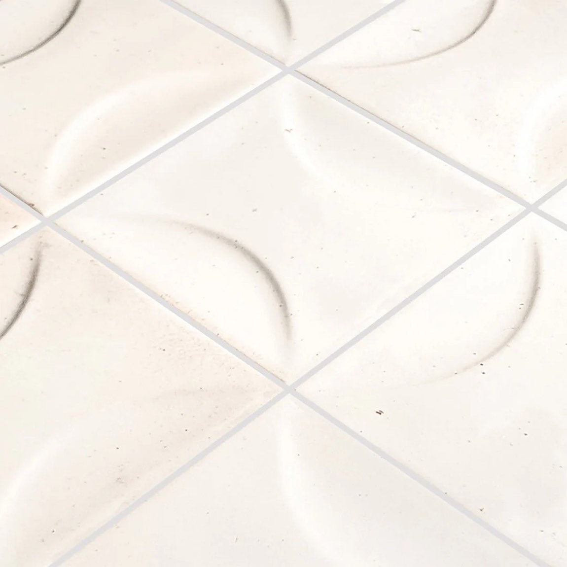 Patina Antique White 4x4 Porcelain Deco Tile