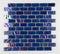 Glass Tile Iridescent Sky Dark Blue 1x2 for swimming pools and spas