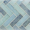 Fluid Herringbone Glass Tile B Blend for kitchen and bathroom