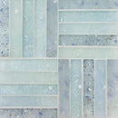 Fluid Stacked Glass Tile B Blend for kitchen and bathroom
