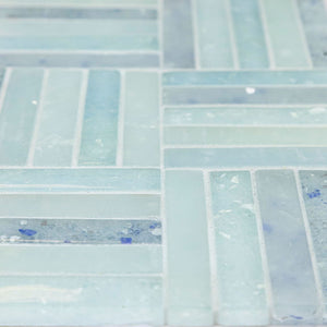 Fluid Stacked Glass Tile B Blend for pools and spas