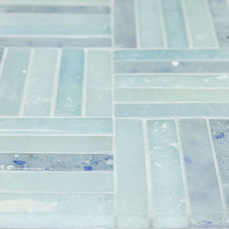 Fluid Stacked Glass Tile B Blend for pools and spas