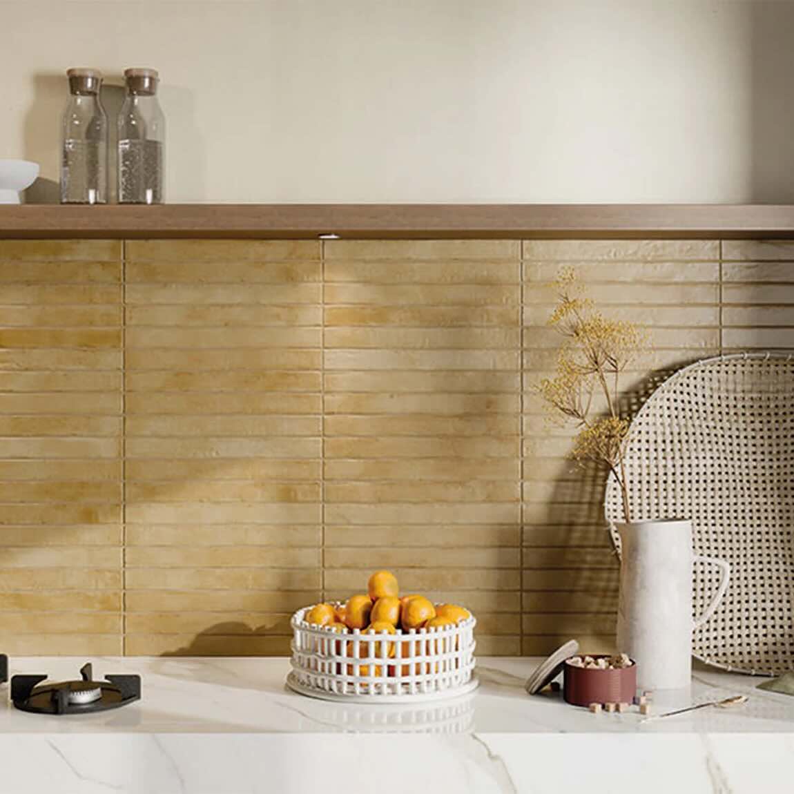 Art Beige Brick Porcelain Tile 2x18