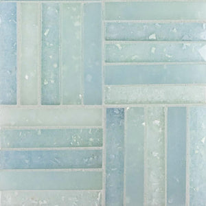 Fluid Stacked Glass Tile C Blend for kitchen and bathroom