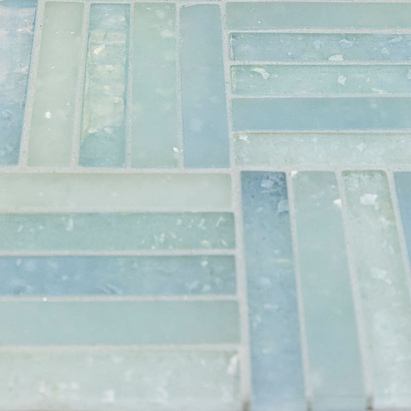 Fluid Stacked Glass Tile C Blend for pools and spas