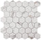 Recycled Glass Mosaic Tile Calacatta Hexagon 2-Inch Matte Finish