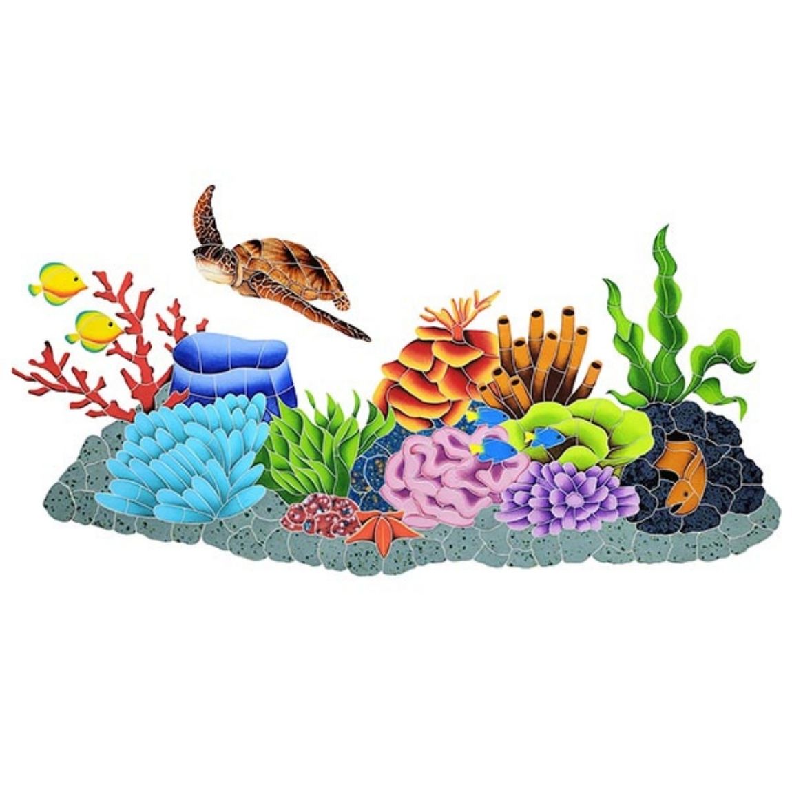 Pool Mosaic Caribbean Reef 31x60