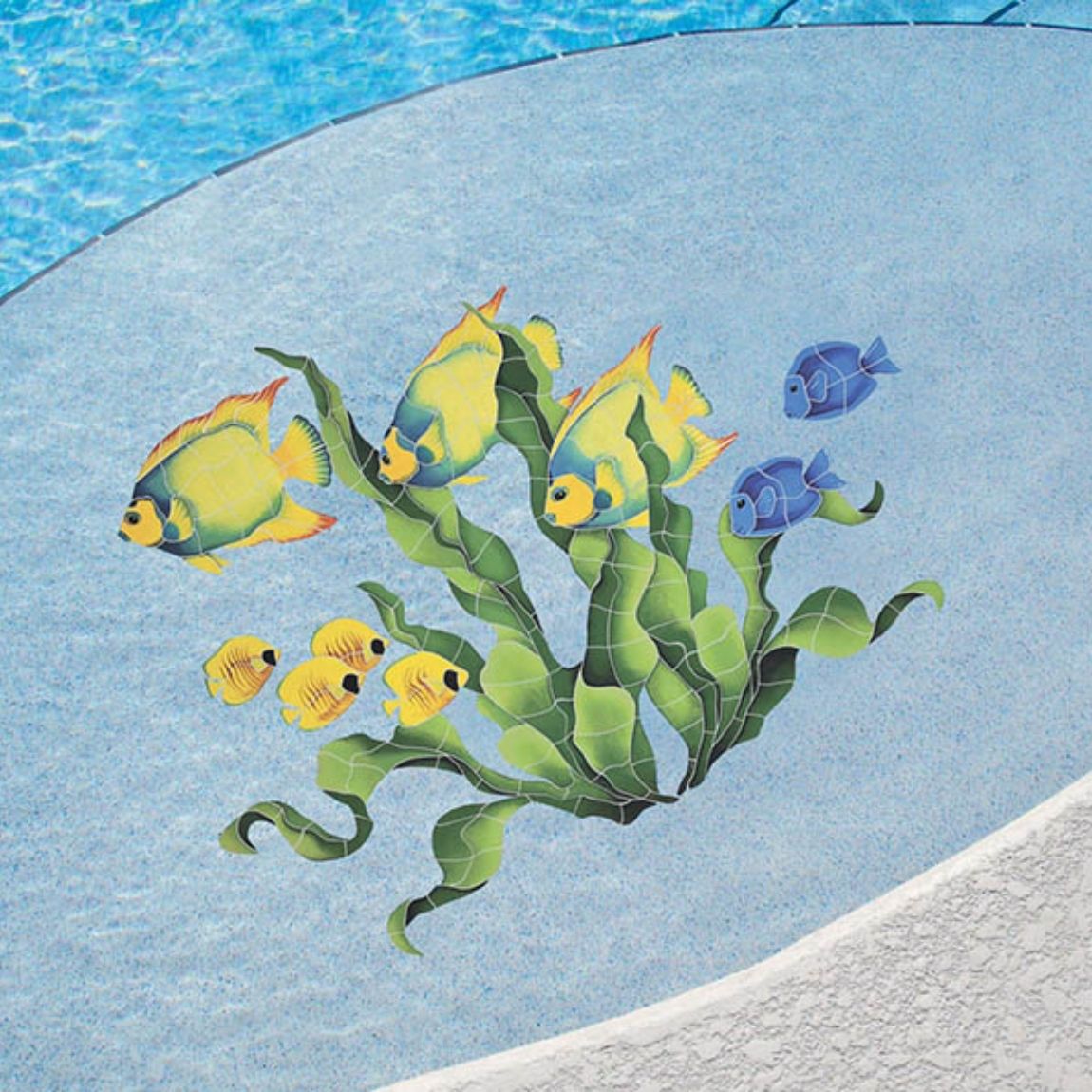 Pool Mosaic Fish Group 35x48