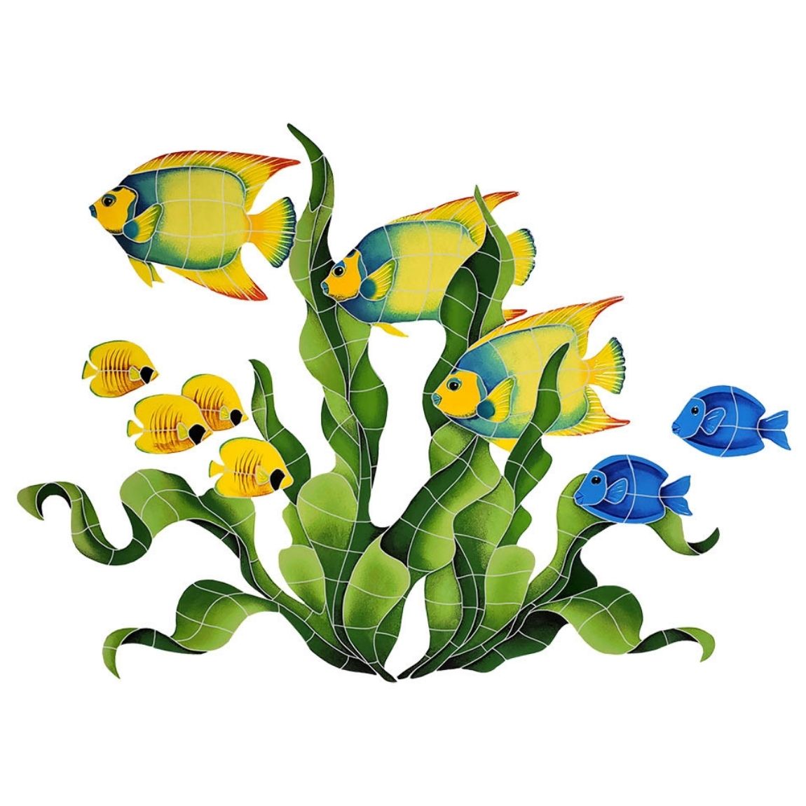 Pool Mosaic Fish Group 35x48