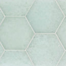 Fluid Hexagon Glass Tile Frosted Ice 3x5