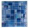 Glass Mosaic Tile Vista Blue Mix in a french pattern for swimming pool, shower walls, bathroom walls, backsplash, Jacuzzi, and spa