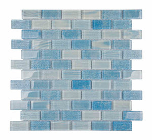 Motion Glass Mosaic Tile Aqua 1x2 1x1 for Pools and Spas