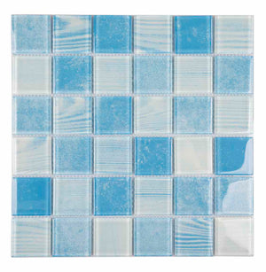 Motion Glass Mosaic Tile Aqua 2x2 for Pools and Spas