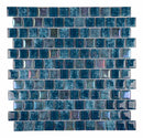Soul Iridescent Glass Mosaic Tile Staggered Turquoise 1x1 is for swimming pools, shower walls, bathroom walls, backsplashes, Jacuzzis, and spas