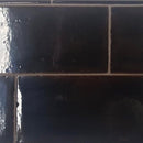 Artigianale Ceramic Tile 4x8 Nero Glossy for shower wall
