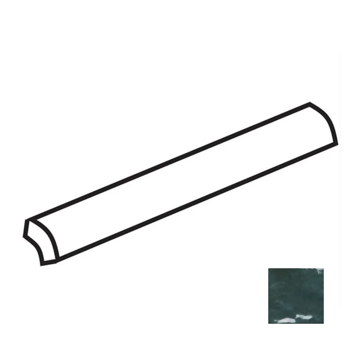 Charleston Seaway Glossy Trim Tile 0.2x8