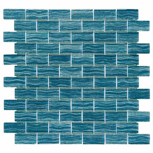 Glass Pool Mosaic Tile Juno Beach 1x2 for pools and spas