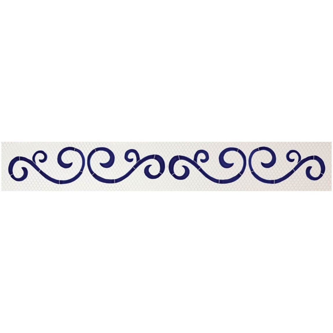 Pool Mosaic Step Markers Swirl Blue 3x24