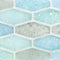Fluid Elongated Hex Glass Tile Y Blend Small for kitchens, bathrooms, showers, and pools