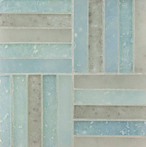 Fluid Stacked Glass Tile Y Blend for kitchen and bathroom