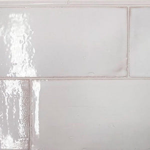 Artigianale Ceramic Tile 4x8 Bianco Glossy for bathroom walls