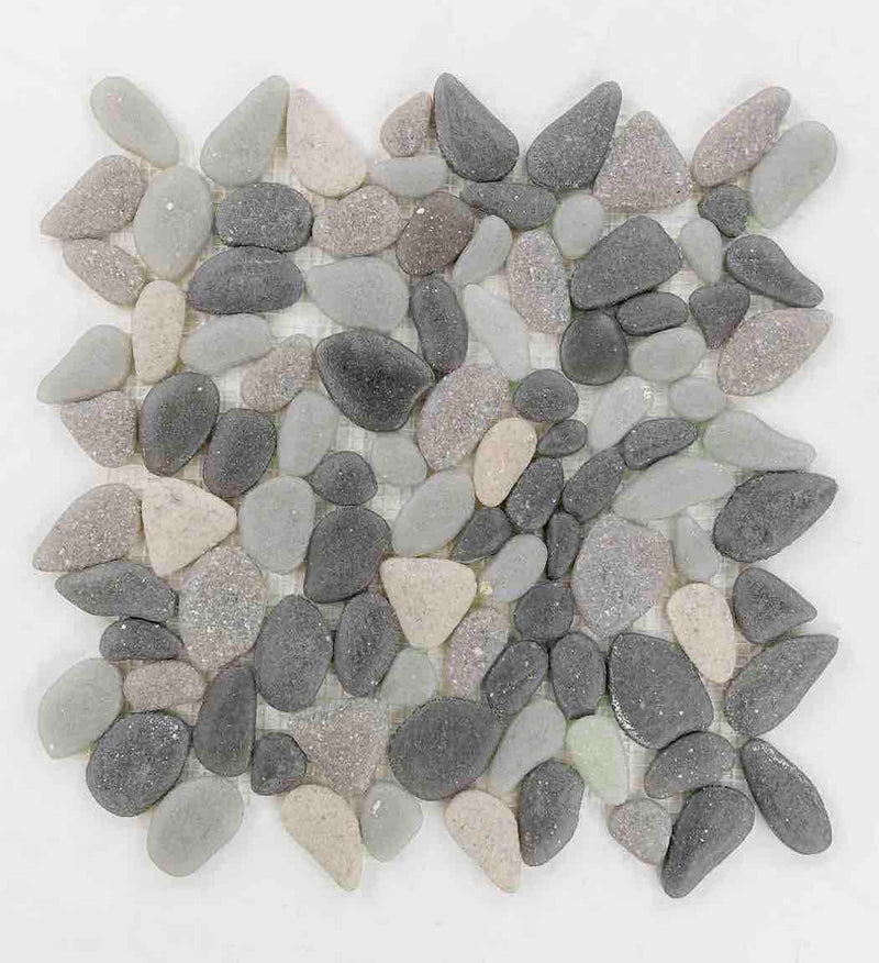 Glass Pebble Mosaic Tile Black Beach for swimming pool and spas