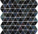 Beach Glass Tile Triangle Iridescent Black
