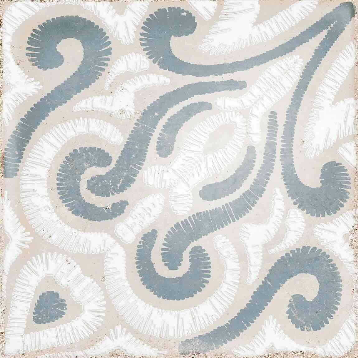 Sea Village Patterned Porcelain Tile Bleu 8x8